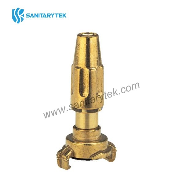 Brass nozzle with quick bayonet coupling
