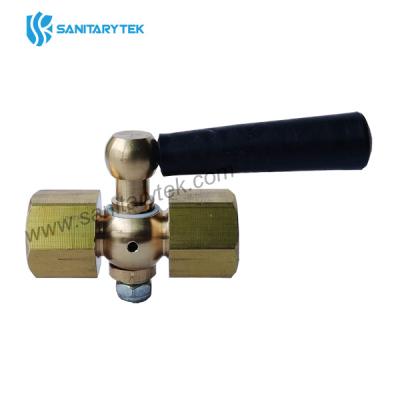 Brass pressure gauge cock, female x female