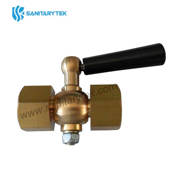 Brass pressure gauge cock, female x female - Image 2
