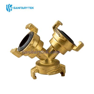 Y-splitter brass with quick coupling