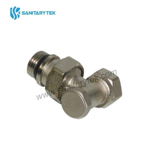 Brass radiator angle lockshield valve - Image 2