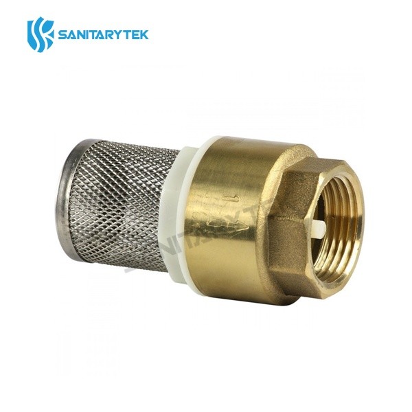 Brass spring check valve with S.S. filter