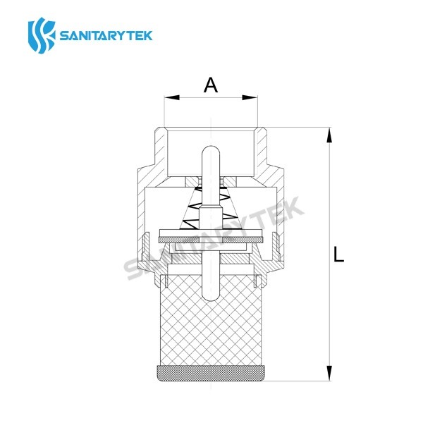 Brass spring check valve with S.S. filter