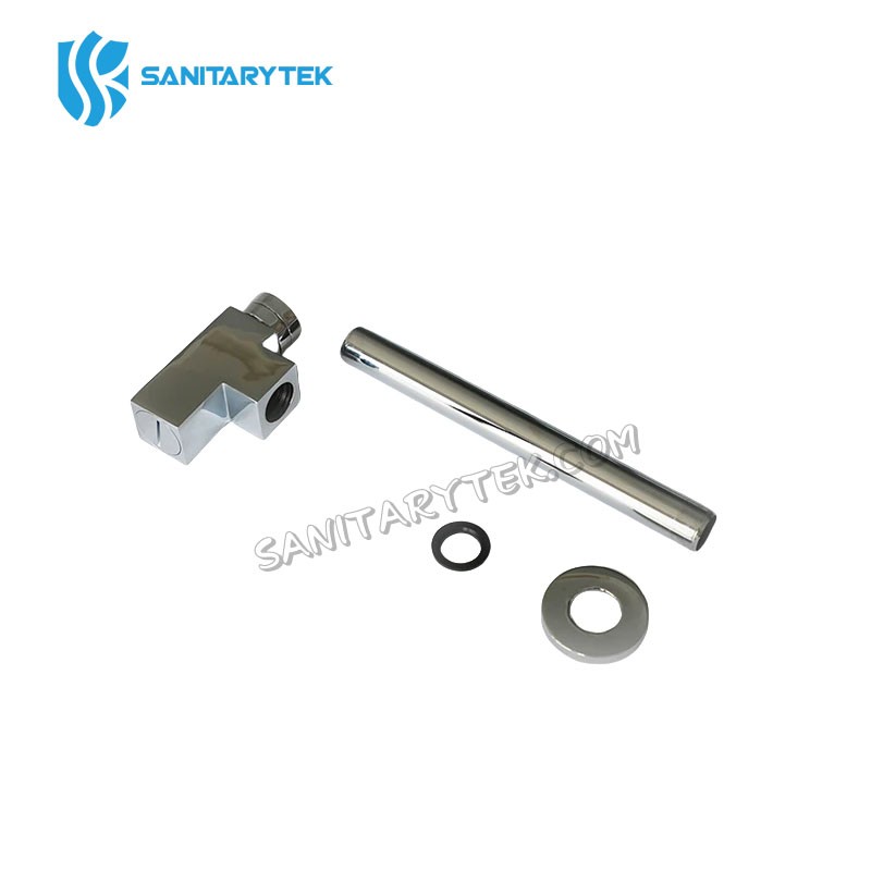 Brass square siphon bottle for washbasin chrome - Image 3