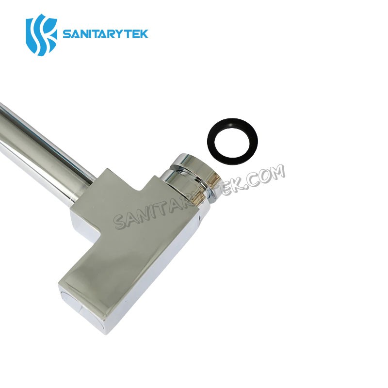 Brass square siphon bottle for washbasin chrome - Image 4