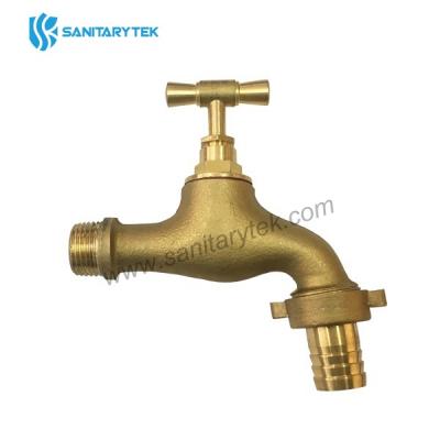Brass stop bibcock with union for garden hose