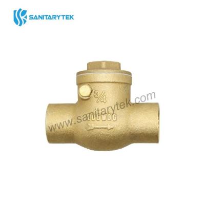 Brass swing check valve sweat x sweat