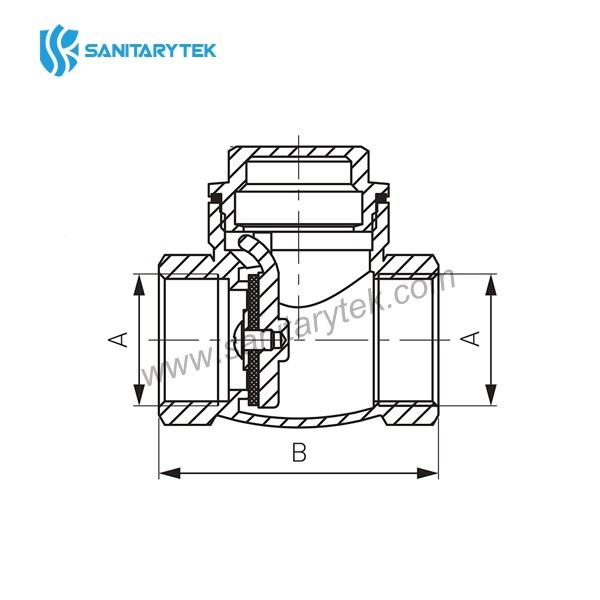 Brass swing check valve