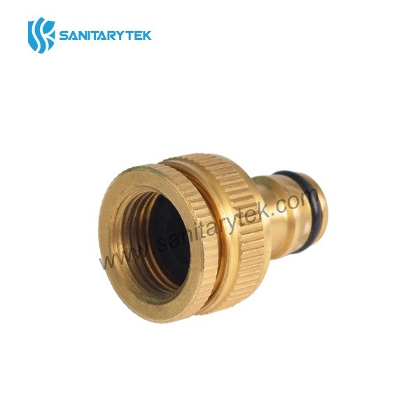 Brass garden tap adaptor quick connector