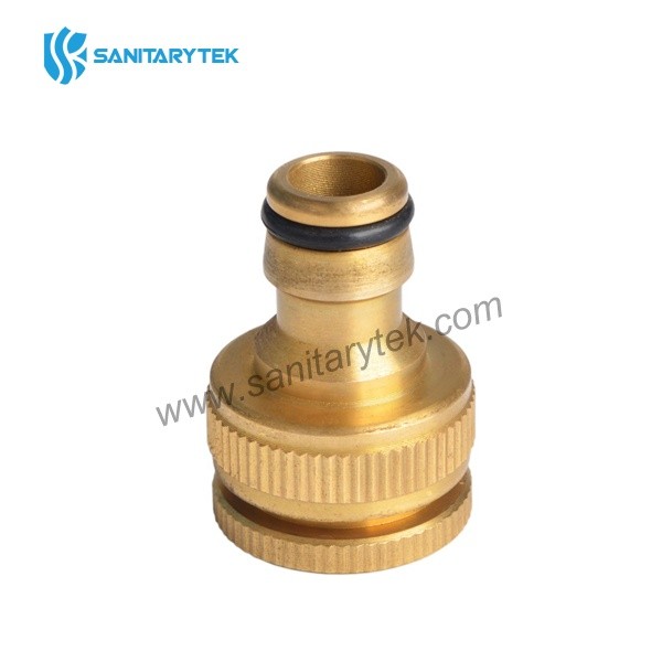 Brass garden tap adaptor quick connector