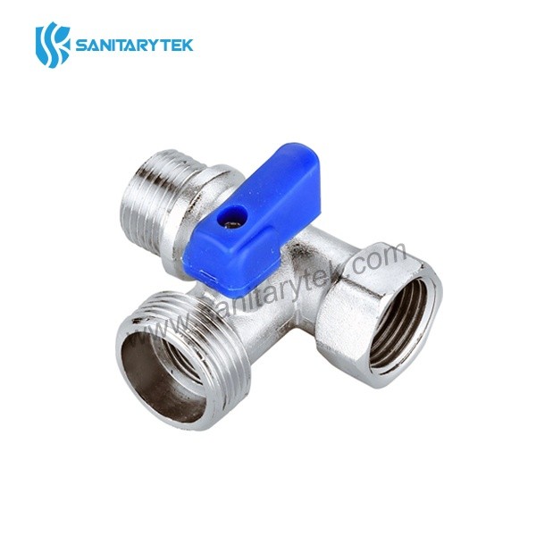 Brass tee angle valve 3 ways