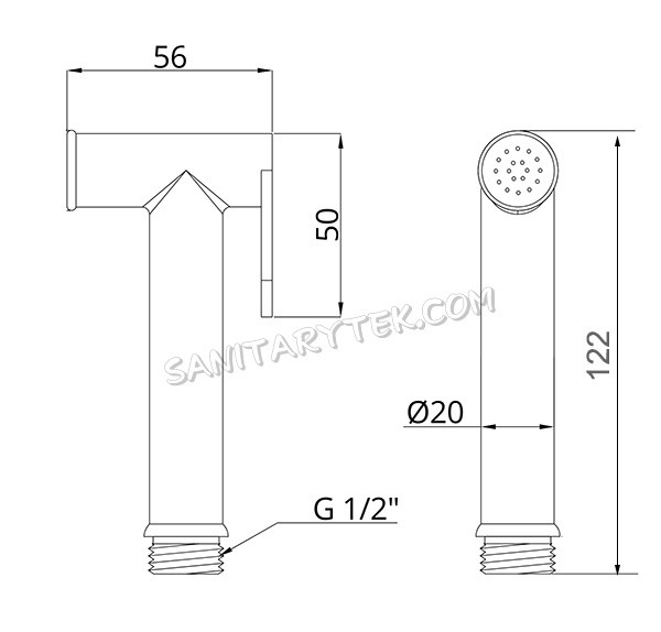 Brass trigger spray for Shattaf set, gold