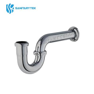 Brass tubular chrome plated P-trap less cleanout