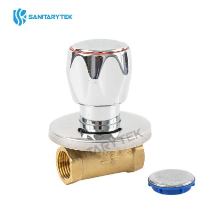 Built-in brass stop valve