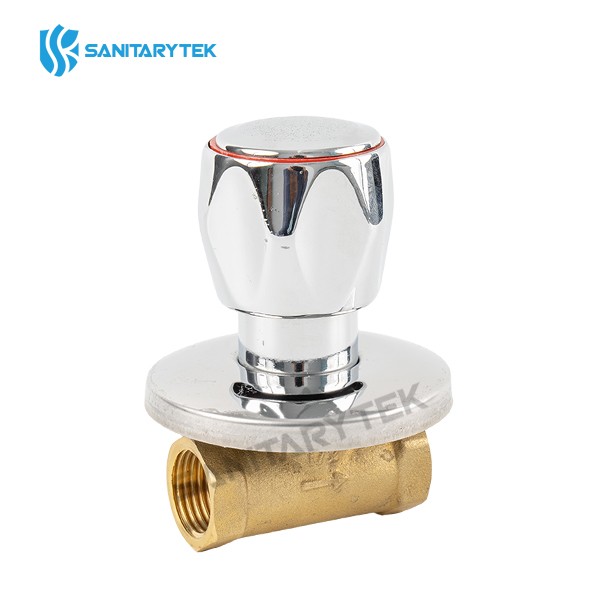 Built-in brass stop valve