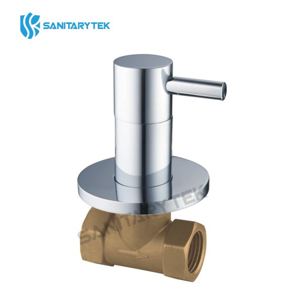 Built-in brass stop valve