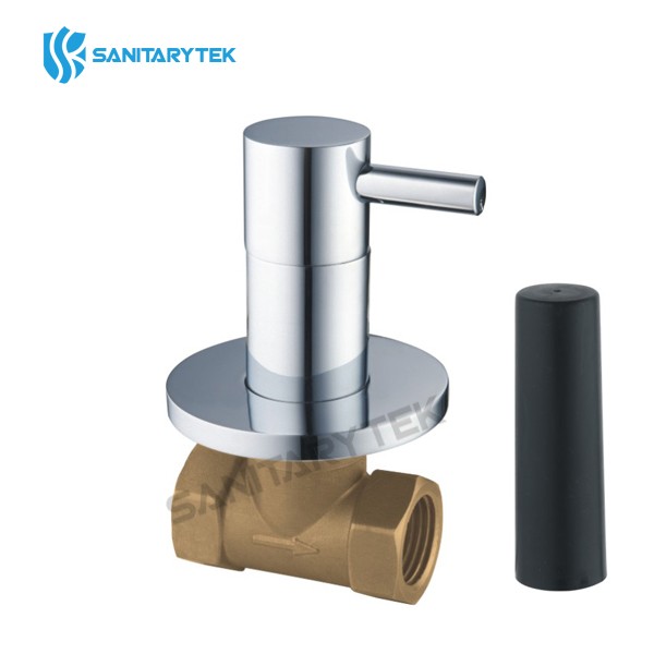 Built-in brass stop valve