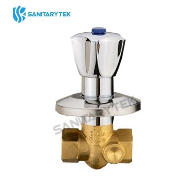 Built-in brass stop valve