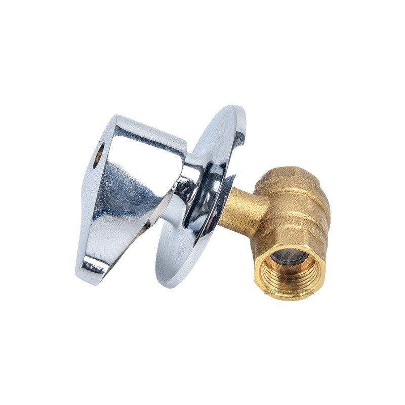 Built-in full flow ball valve FF, chrome-plated lever handle - Image 2