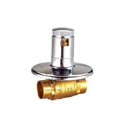 Built-in solder ball valve with hidden handle
