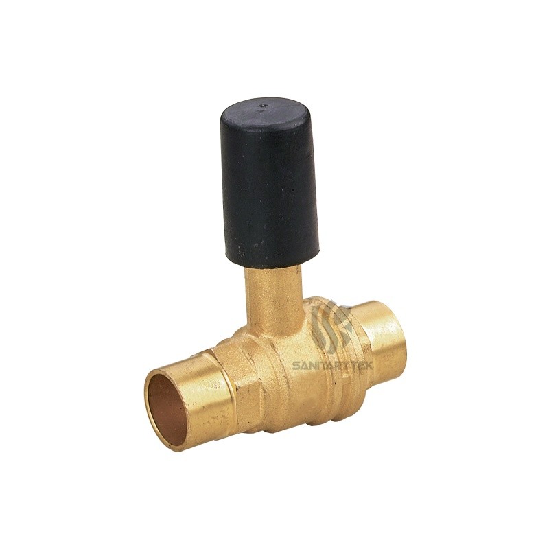 Built-in solder ball valve with hidden handle