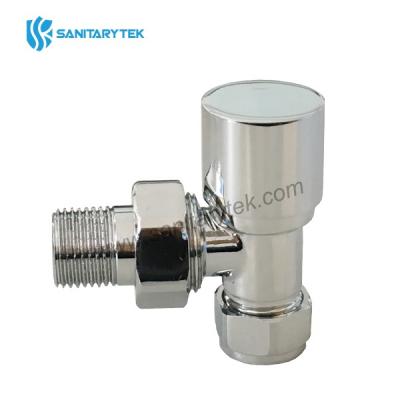 Chrome angle lockshield valve 15mm