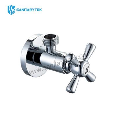 Chrome angle valve with cross handle