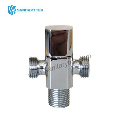 Chrome angle valve 3 ways, ceramic cartridge