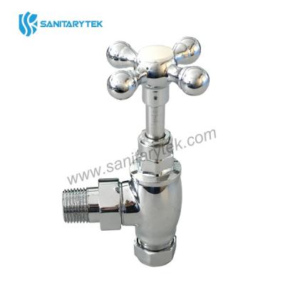 Chrome angled crosshead radiator valve