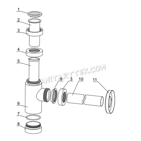 Chrome brass bottle siphon