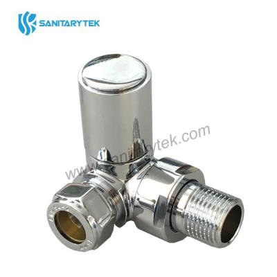 Chrome corner towel rail radiator valve 15mm