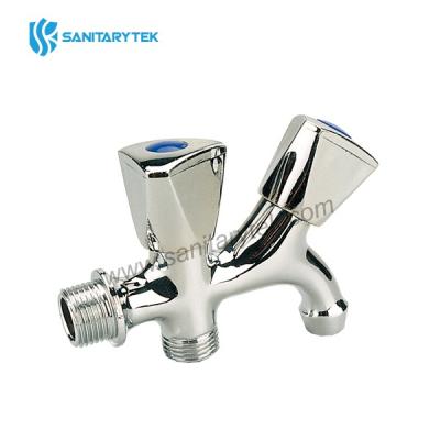 Multiple angle valve with washing machine connection