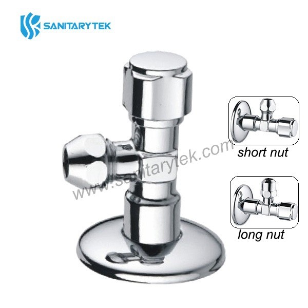 Chrome plated angle valve with slide head