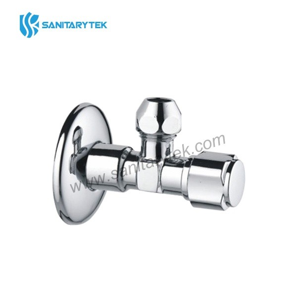 Chrome plated angle valve with slide head