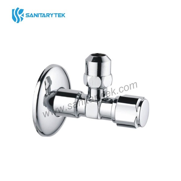 Chrome plated angle valve with slide head