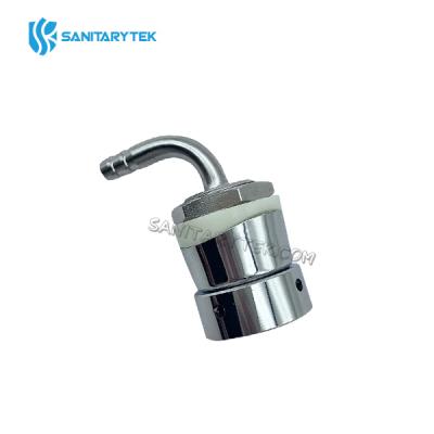 Chrome plated beer elbow shank assembly