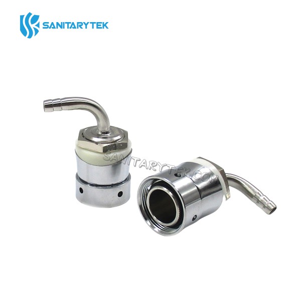 Chrome plated beer elbow shank assembly