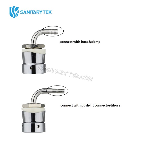 Chrome plated beer elbow shank assembly