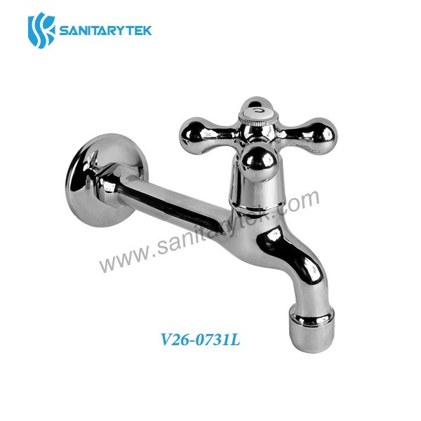 Chrome-plated brass outdoor tap