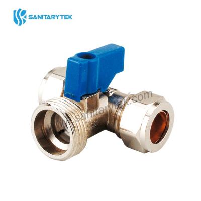 Washing machine valve - Tee - chrome