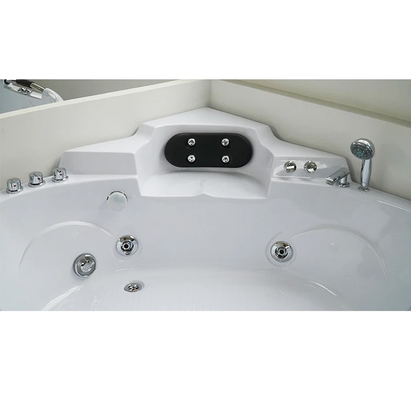 Clear corner whirlpool bathtub 2 person hydro-massage