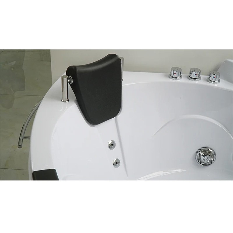 Clear corner whirlpool bathtub 2 person hydro-massage