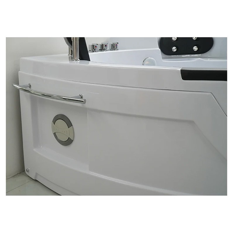 Clear corner whirlpool bathtub 2 person hydro-massage
