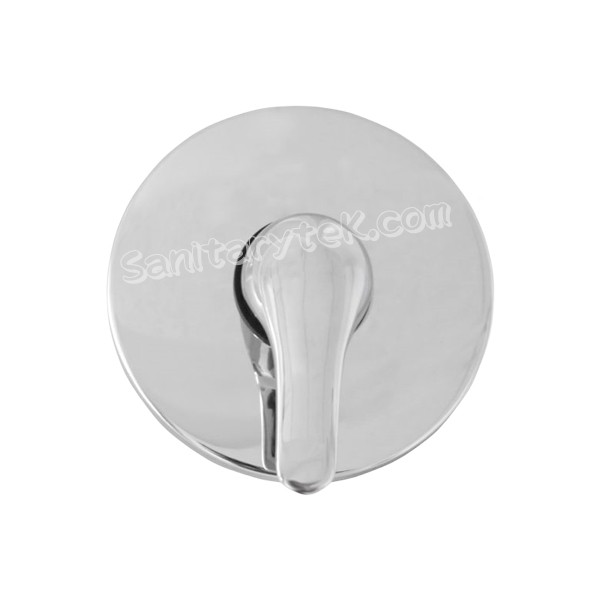 Concealed faucet with bidet shower kit, round cover, chrome