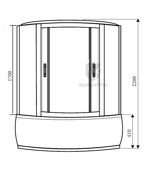 Corner steam shower bath cabin