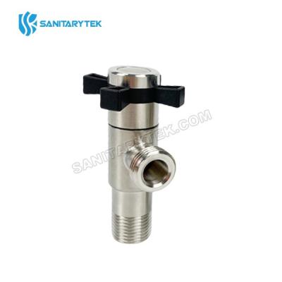 Stainless Steel Angle Valve, Cross Black Wheel