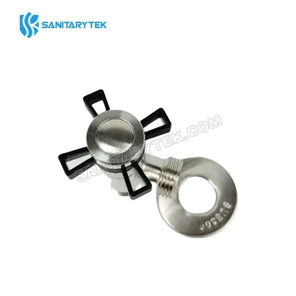 Stainless Steel Angle Valve, Cross Black Wheel - Image 4