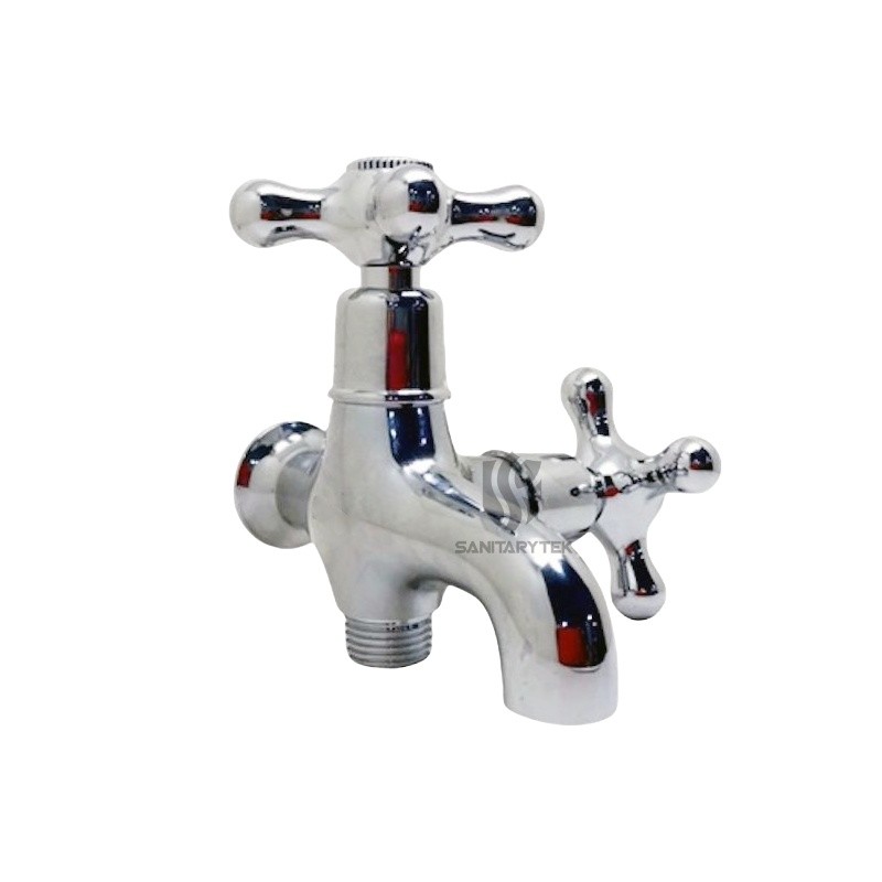 Cross handle two-way tap