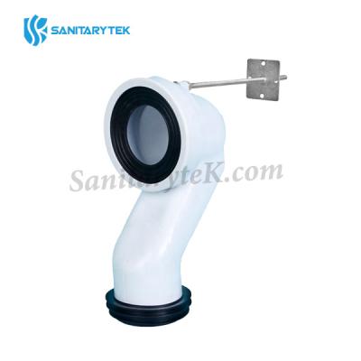 Curved WC pan connector