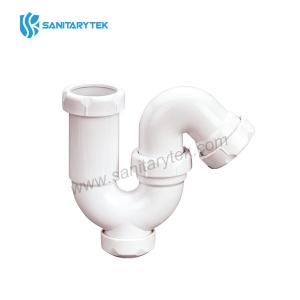Curved trap with connection for smooth pipe 1 1/2